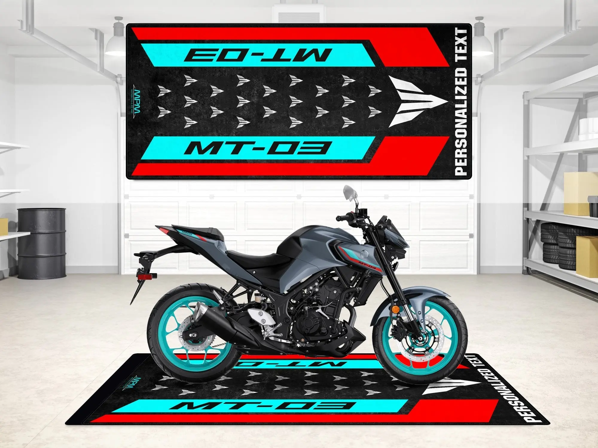 Designed Pit Mat for Yamaha MT-03 Motorcycle - MM7121 - Image 7