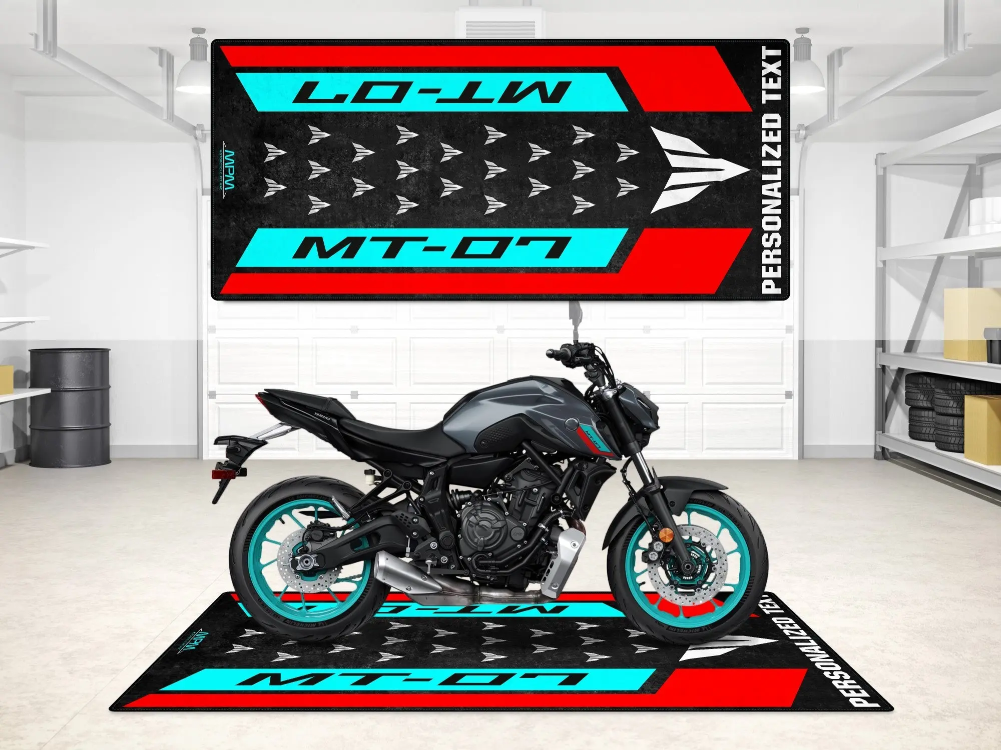 Designed Pit Mat for Yamaha MT-07 Motorcycle - MM7119 - Image 3