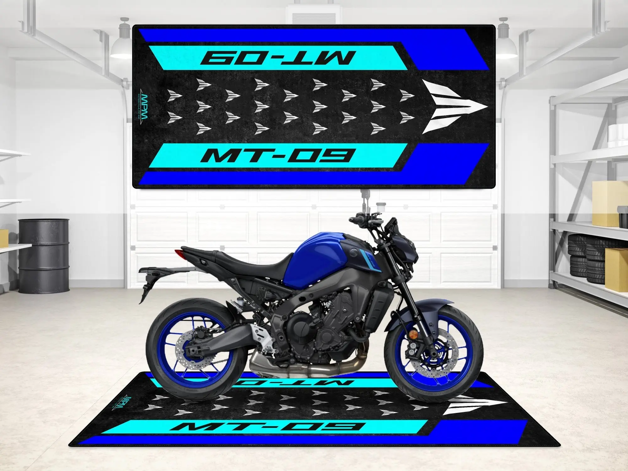 Designed Pit Mat for Yamaha MT-09 Motorcycle - MM7117 - Image 5