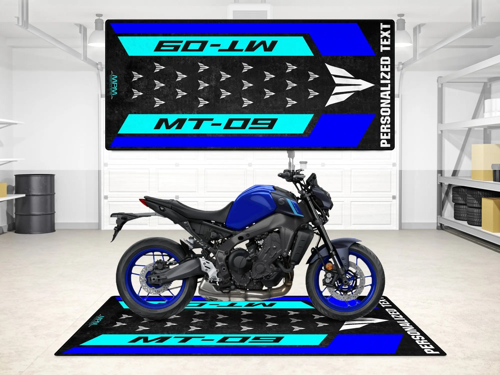 Designed Pit Mat for Yamaha MT-09 Motorcycle - MM7117 - Image 7