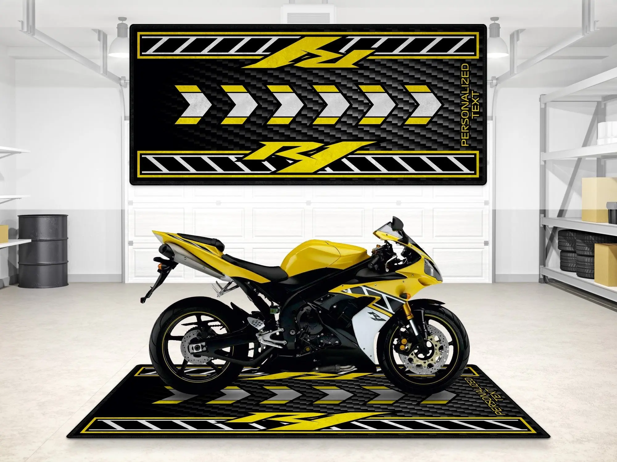 Designed Pit Mat for Yamaha R1 - 50th Anniversary Edition Motorcycle - MM7472 - Image 3