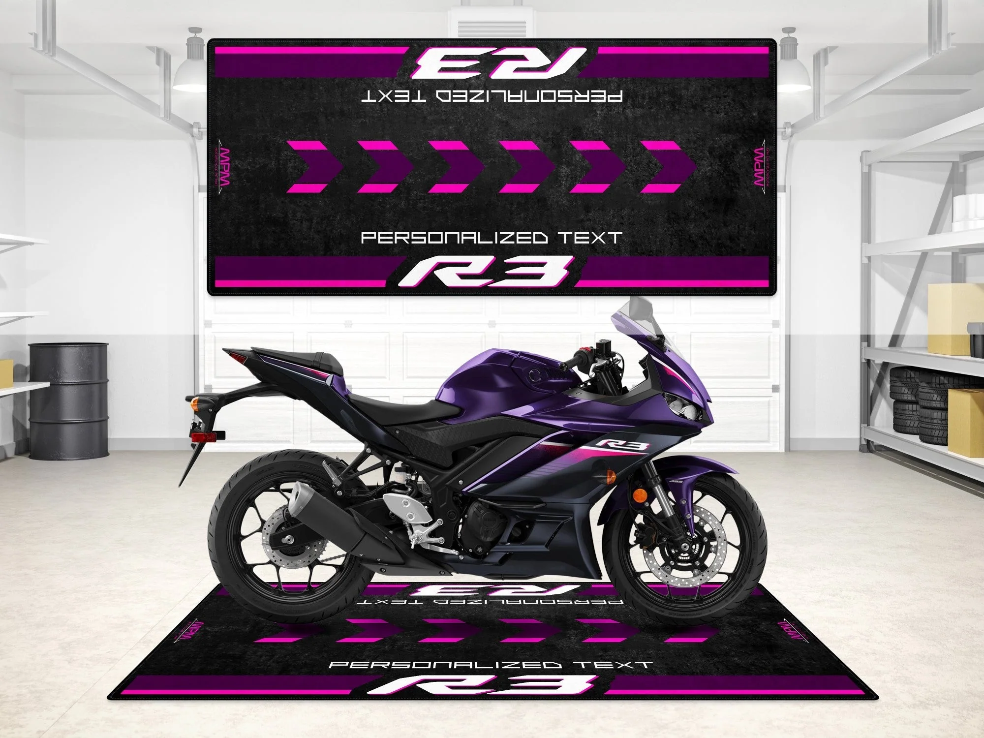 Designed Pit Mat for Yamaha R3 Motorcycle - MM7114 - Image 3