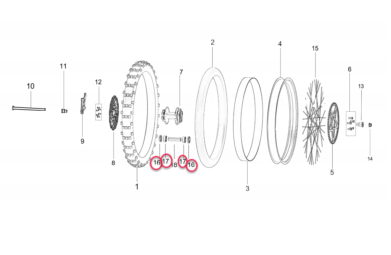 DirtyBike Bearing Kit Rear Wheel Surron LBX Talaria Sting - Image 2