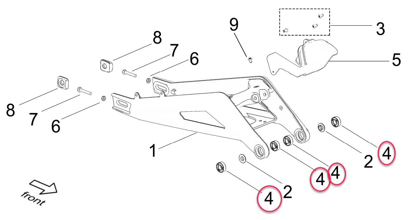 DirtyBike Bearing Kit Swingarm Surron LBX - Image 2