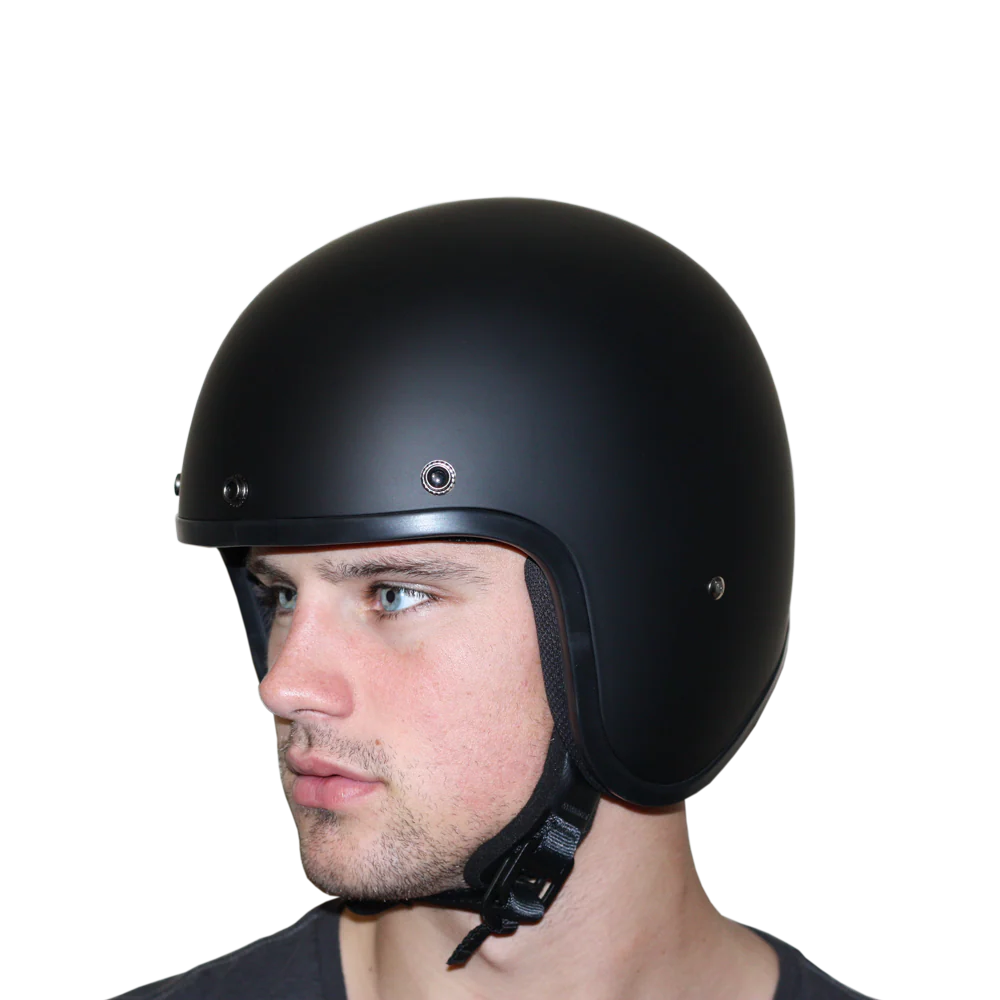 DOT Approved Daytona Cruiser Open Face Motorcycle Helmet - Men, Women & Youth - With Visor & Graphics - W/ Captain America - Image 8