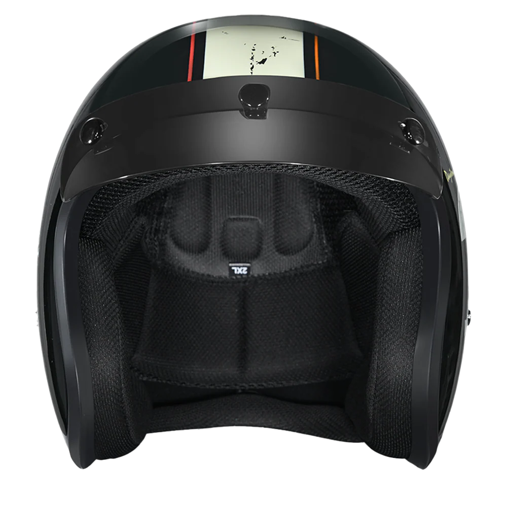 DOT Approved Daytona Cruiser Open Face Motorcycle Helmet - Men, Women & Youth - With Visor & Graphics - W/ Daytona 30th - Image 2