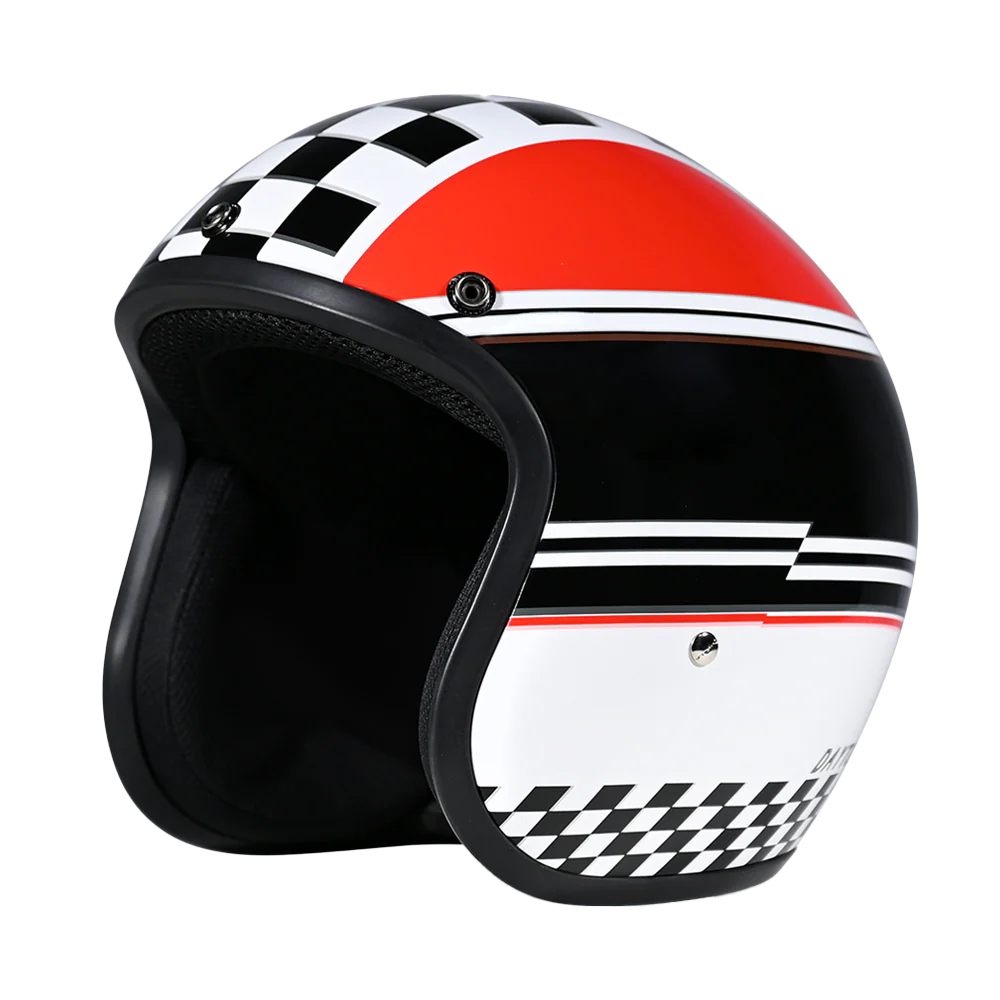 DOT Approved Daytona Cruiser Open Face Motorcycle Helmet - Men, Women & Youth - With Visor & Graphics - W/ Daytona Classic - Image 6