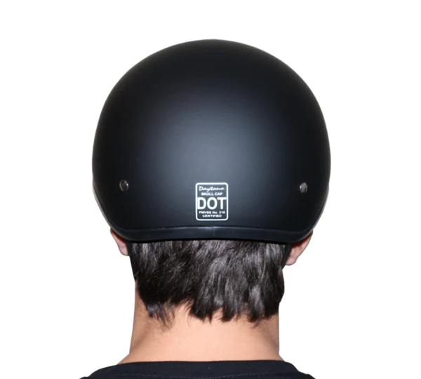 DOT Approved Daytona Motorcycle Half Face Helmet - Skull Cap Graphics for Men & Women, Scooters, ATVs, UTVs & Choppers - W/ Live Fast - Image 9