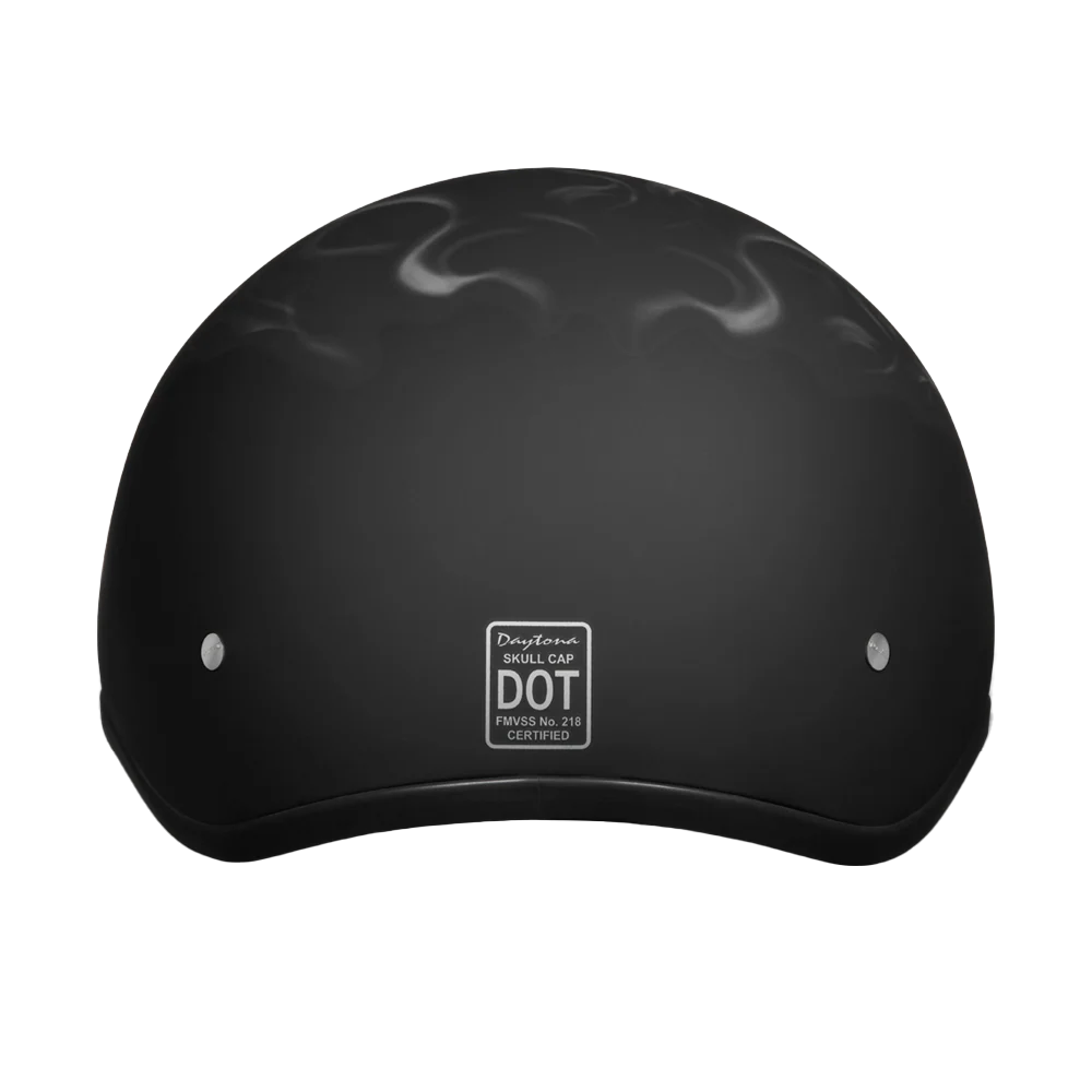 DOT Approved Daytona Motorcycle Half Face Helmet - Skull Cap Graphics for Men & Women, Scooters, ATVs, UTVs & Choppers - W/  Pistons Skull - Image 4