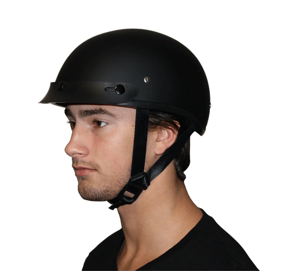 DOT Approved Daytona Motorcycle Half Face Helmet - Skull Cap Graphics for Men & Women, Scooters, ATVs, UTVs & Choppers - W/  Pistons Skull - Image 8