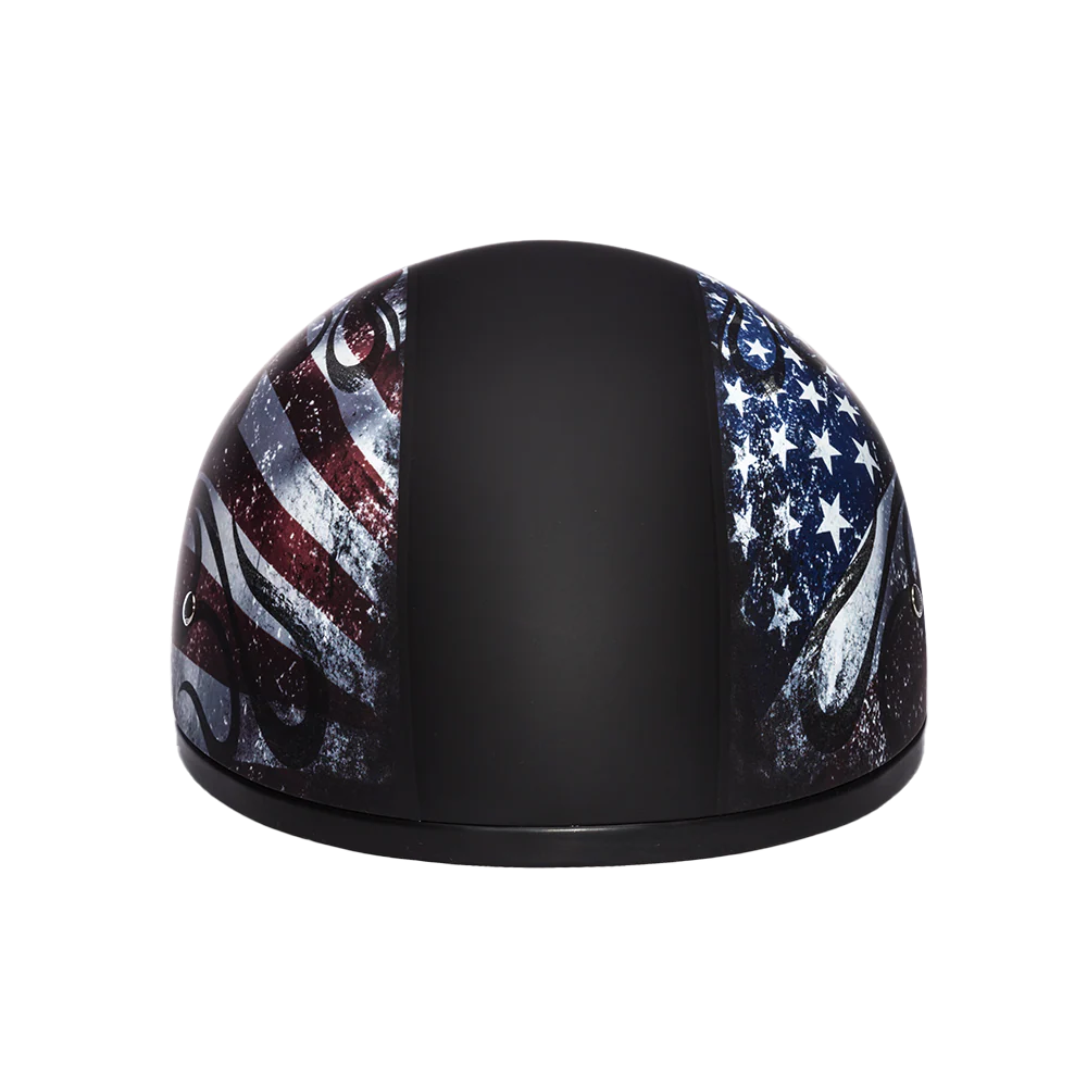 DOT Approved Daytona Motorcycle Half Face Helmet - Skull Cap Graphics for Men & Women, Scooters, ATVs, UTVs & Choppers - W/ USA - Image 5