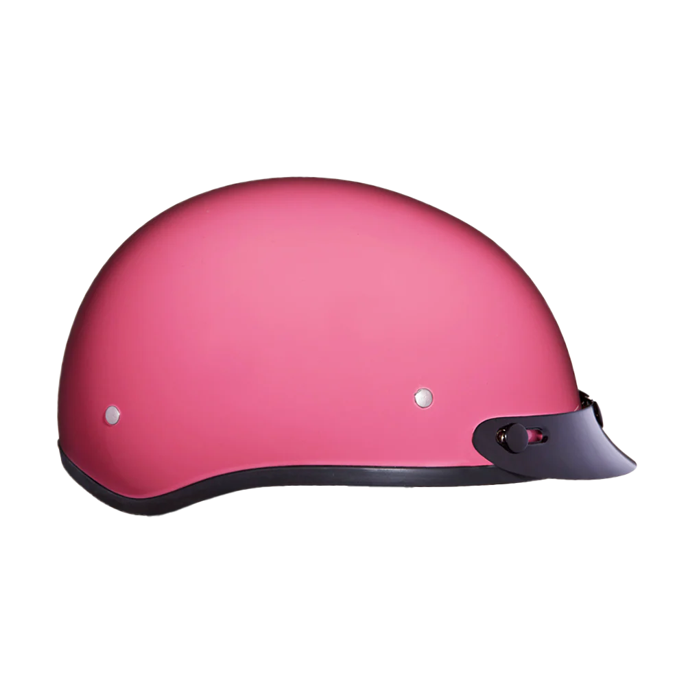DOT Approved Daytona Skull Cap Half Shell Motorcycle Helmet - Beanie Style for Motorcycles, Cruisers, Scooters, and Mopeds - Hi-Gloss Pink - Image 4