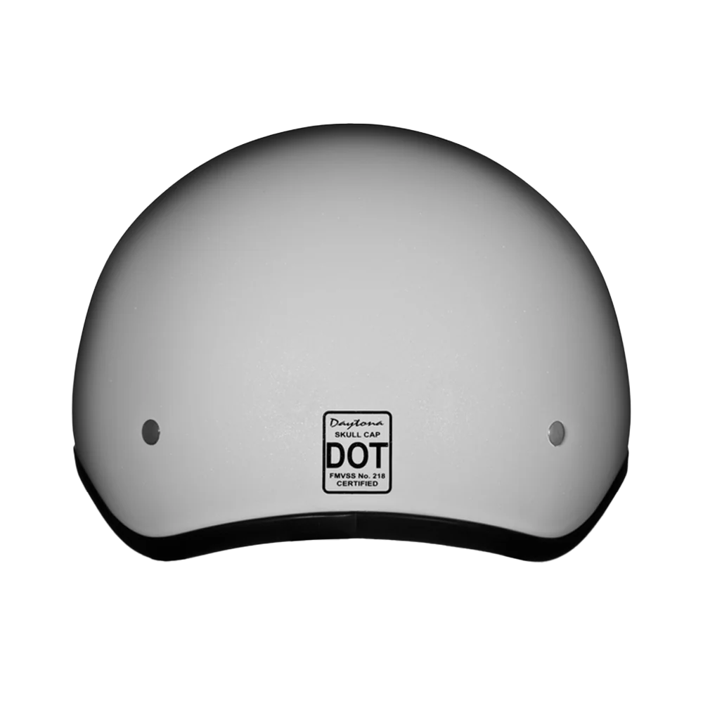 DOT Approved Daytona Skull Cap Half Shell Motorcycle Helmet - Beanie Style for Motorcycles, Cruisers, Scooters, and Mopeds - Pearl White - Image 3