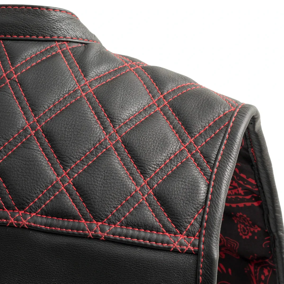 Downside Men's Motorcycle Leather Vest - Image 19