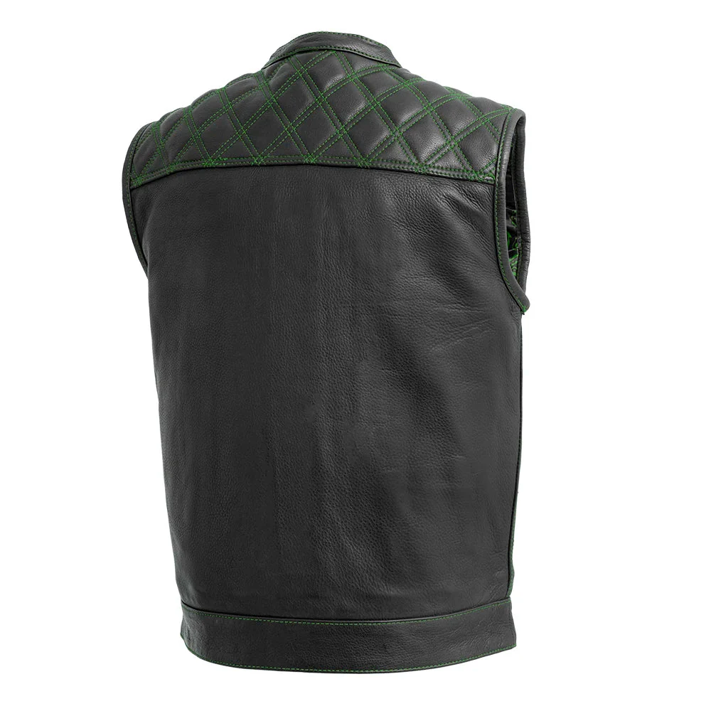Downside Men's Motorcycle Leather Vest - Image 23