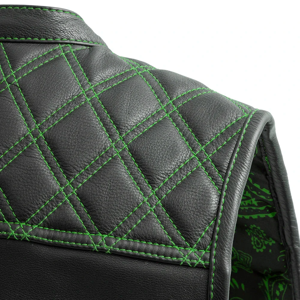 Downside Men's Motorcycle Leather Vest - Image 24