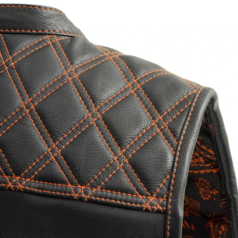Downside Men's Motorcycle Leather Vest - Image 33