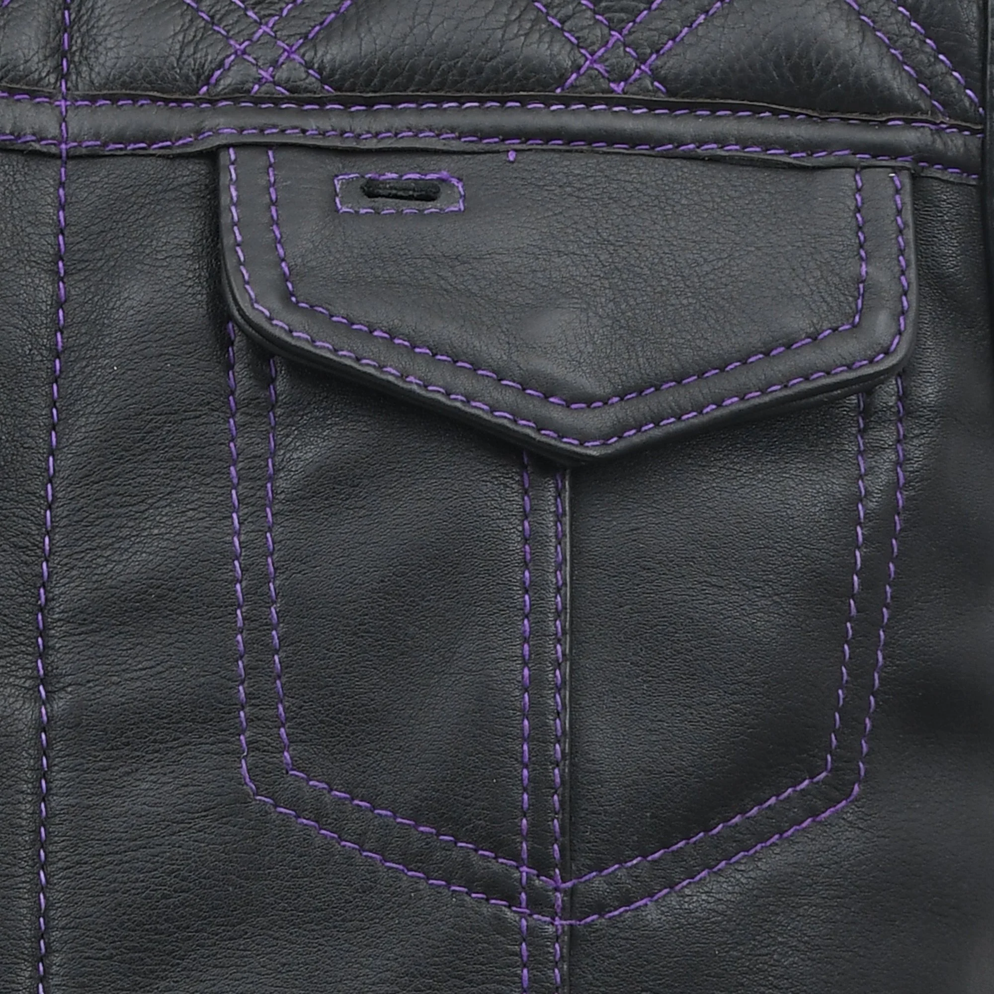 Downside Men's Motorcycle Leather Vest - Image 40