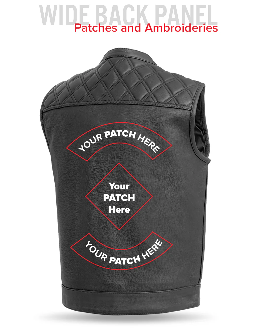 Downside Men's Motorcycle Leather Vest - Image 48