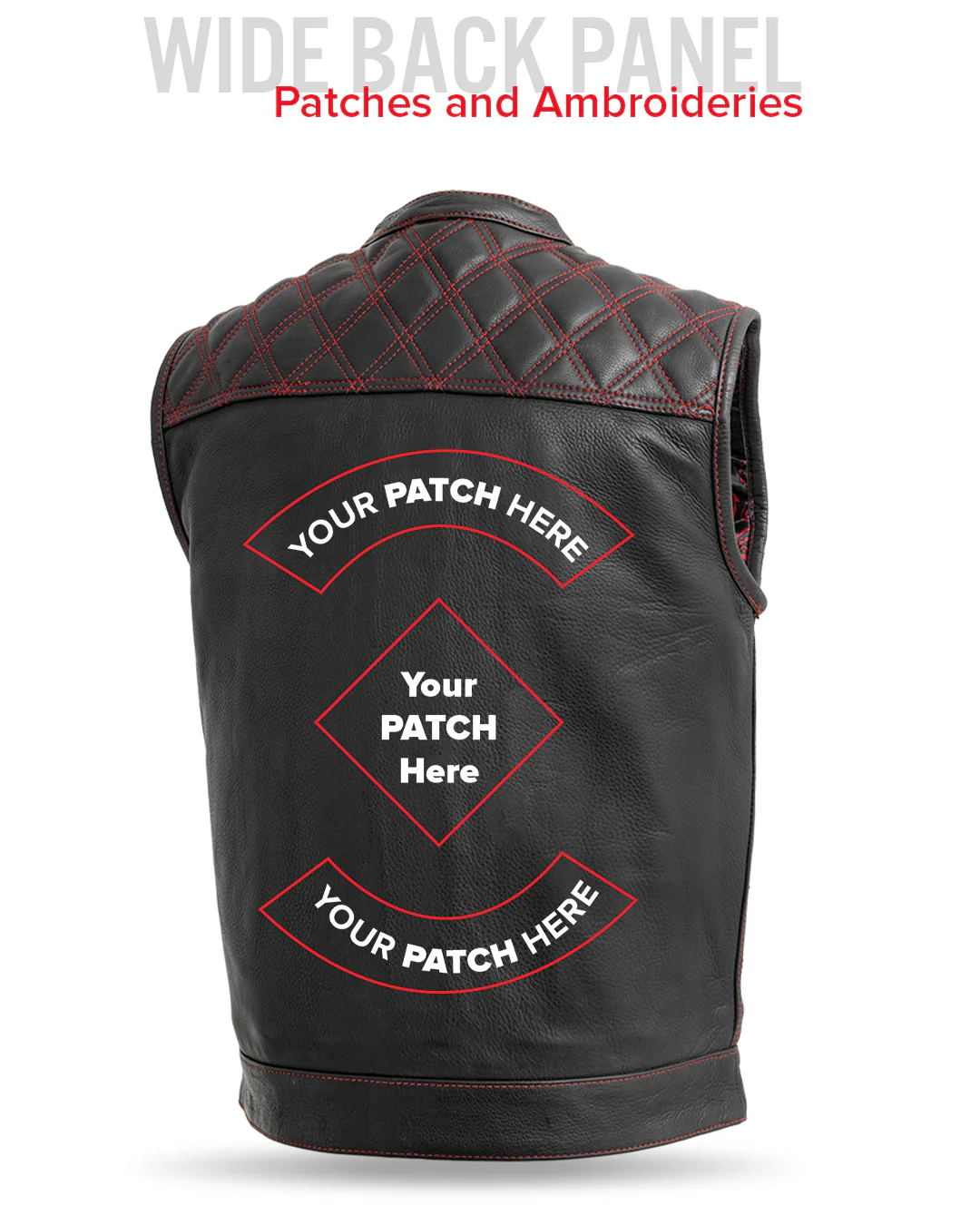 Downside Men's Motorcycle Leather Vest - Image 61