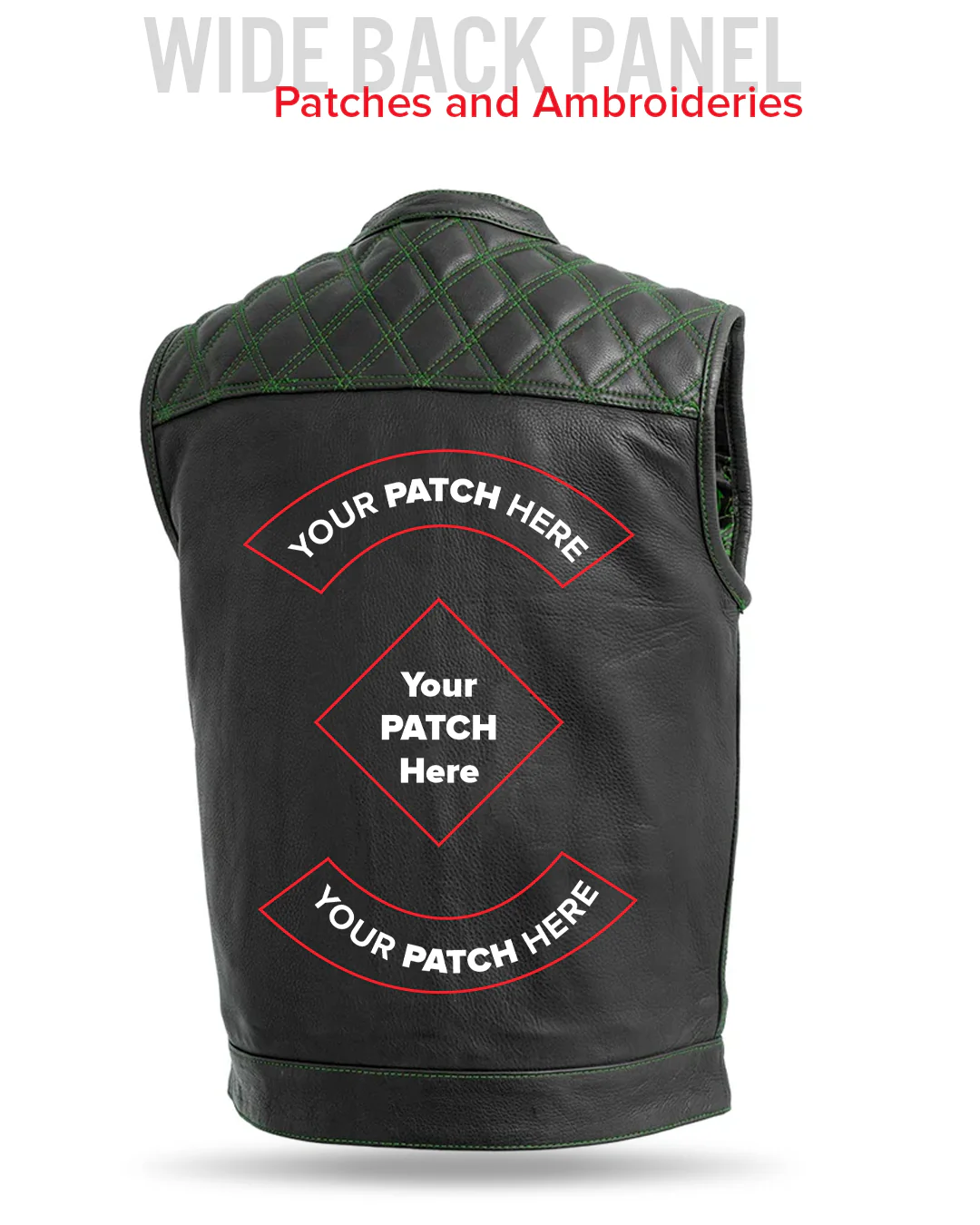 Downside Men's Motorcycle Leather Vest - Image 67