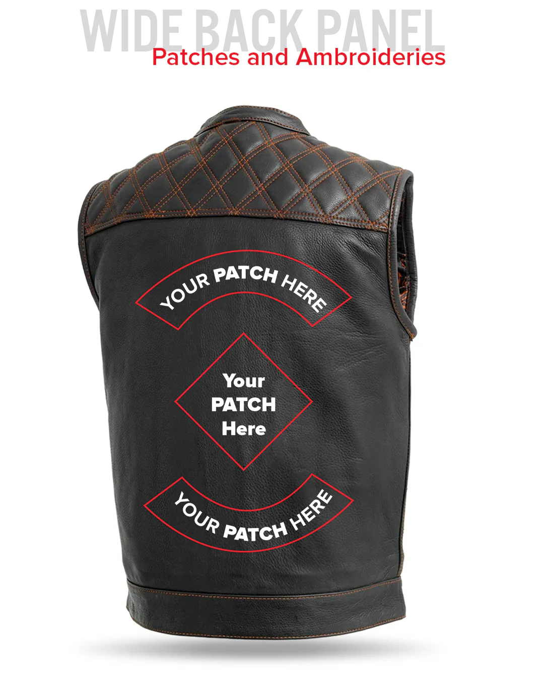 Downside Men's Motorcycle Leather Vest - Image 72