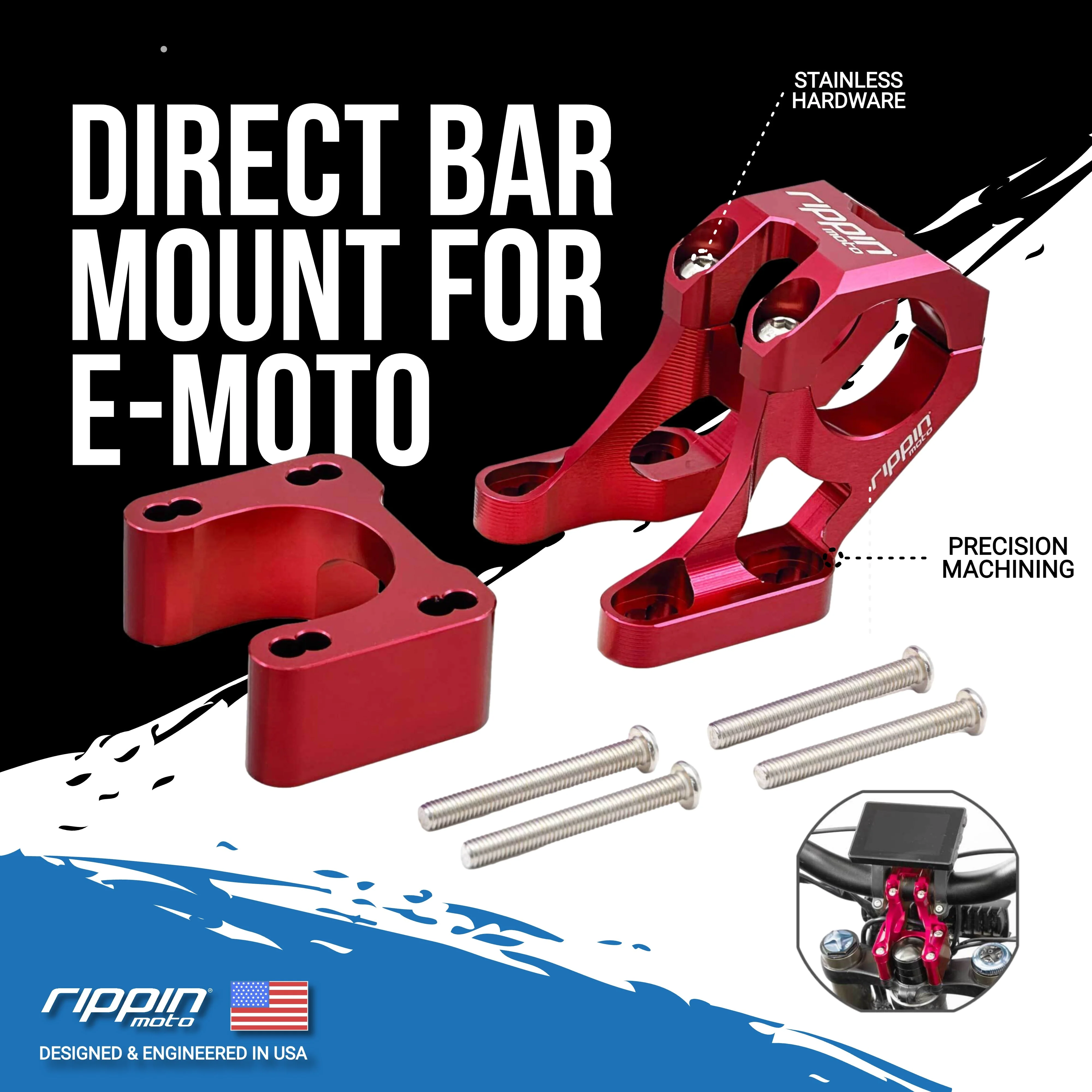E-Moto Bar Mount for E-Ride PRO, Talaria & Surron LBX with 1" Riser - Image 2