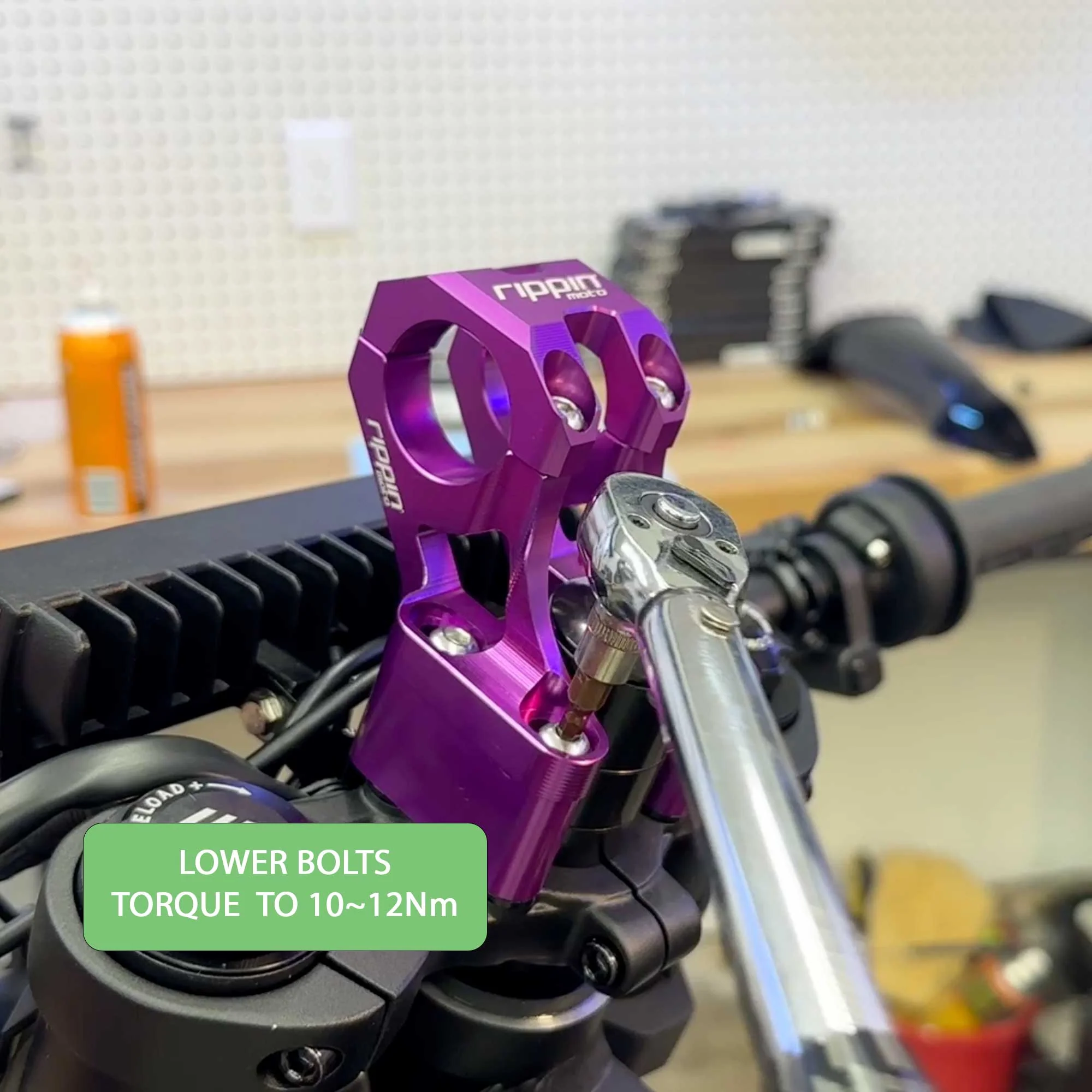 E-Moto Bar Mount for E-Ride PRO, Talaria & Surron LBX with 1" Riser - Image 9