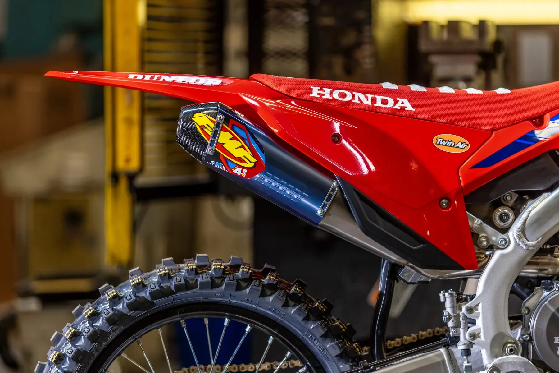 FMF Factory 4.1 RCT Titanium Anodized Slip-On Muffler w/ Carbon End Cap - Honda CRF450X | 2019-2025 - Image 2