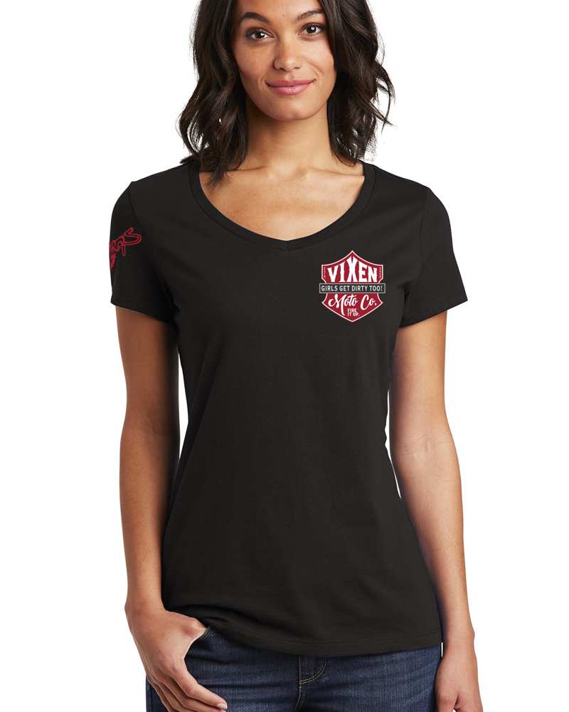 Fire it Up Ladies V Neck Tee - Image 6