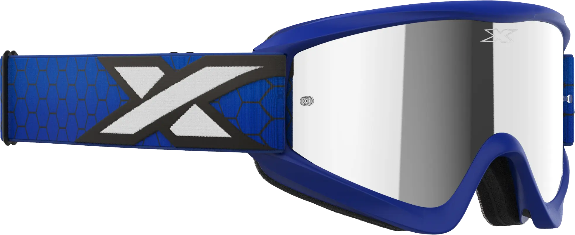 EKS Flat Out Goggle Royal Blue with Silver Mirror Lens