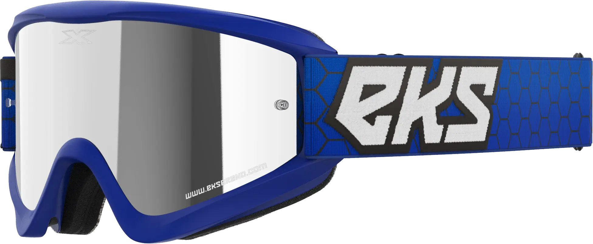 EKS Flat Out Goggle Royal Blue with Silver Mirror Lens - Image 2