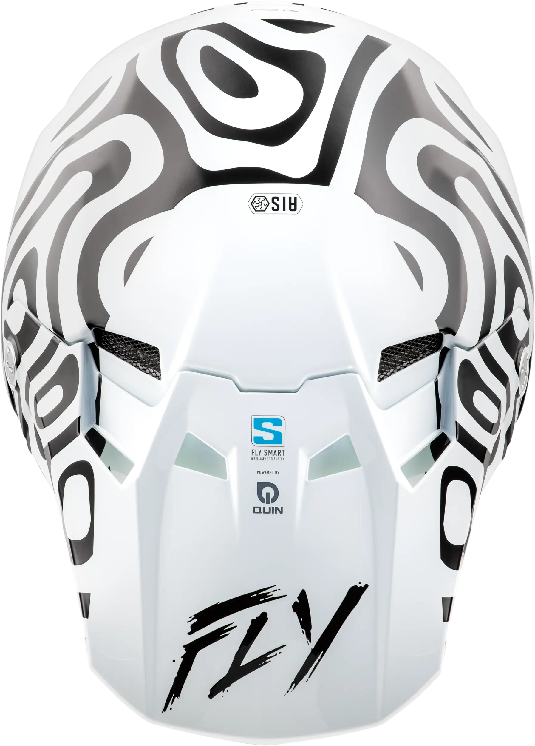 FLY RACING Formula S Carbon Abyss White/Black Helmet - Image 3