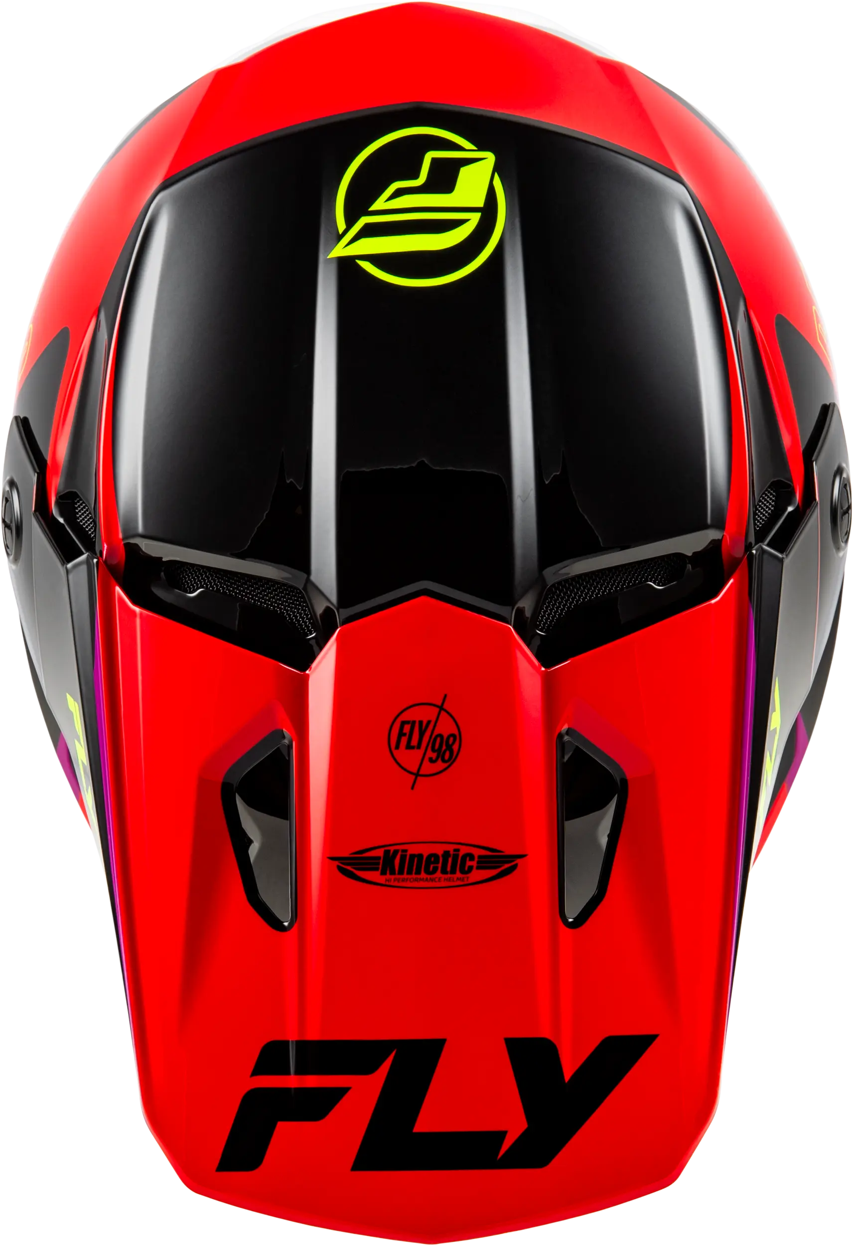 FLY RACING Kinetic Rally Red/Black/White Helmet - Image 3