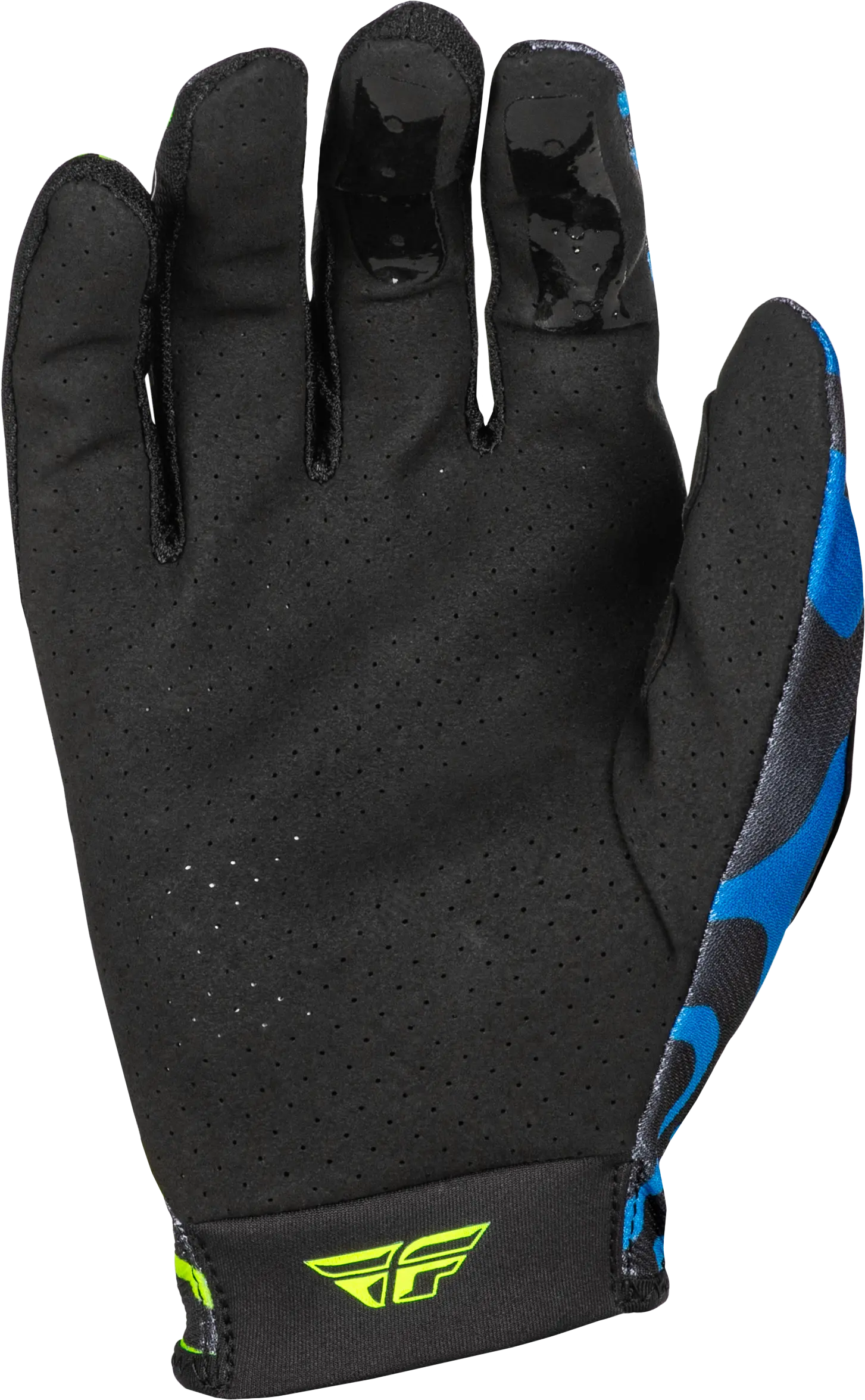 FLY RACING Lite Zen Black/Blue/Hi Vis Gloves - Image 3