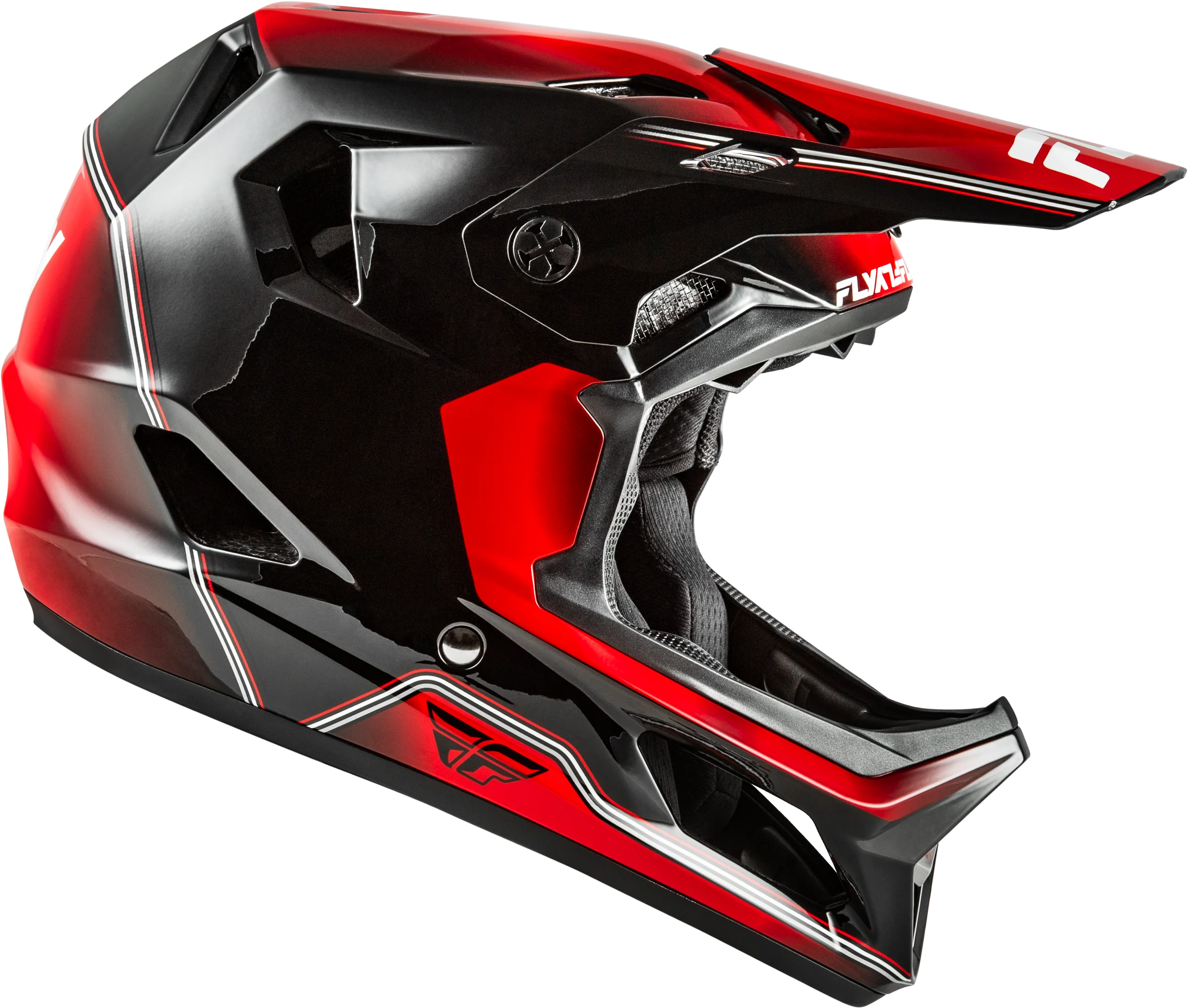 FLY Rayce Repeat Helmet - Black/Red - eMoto / BMX / Downhill Helmet - Image 4