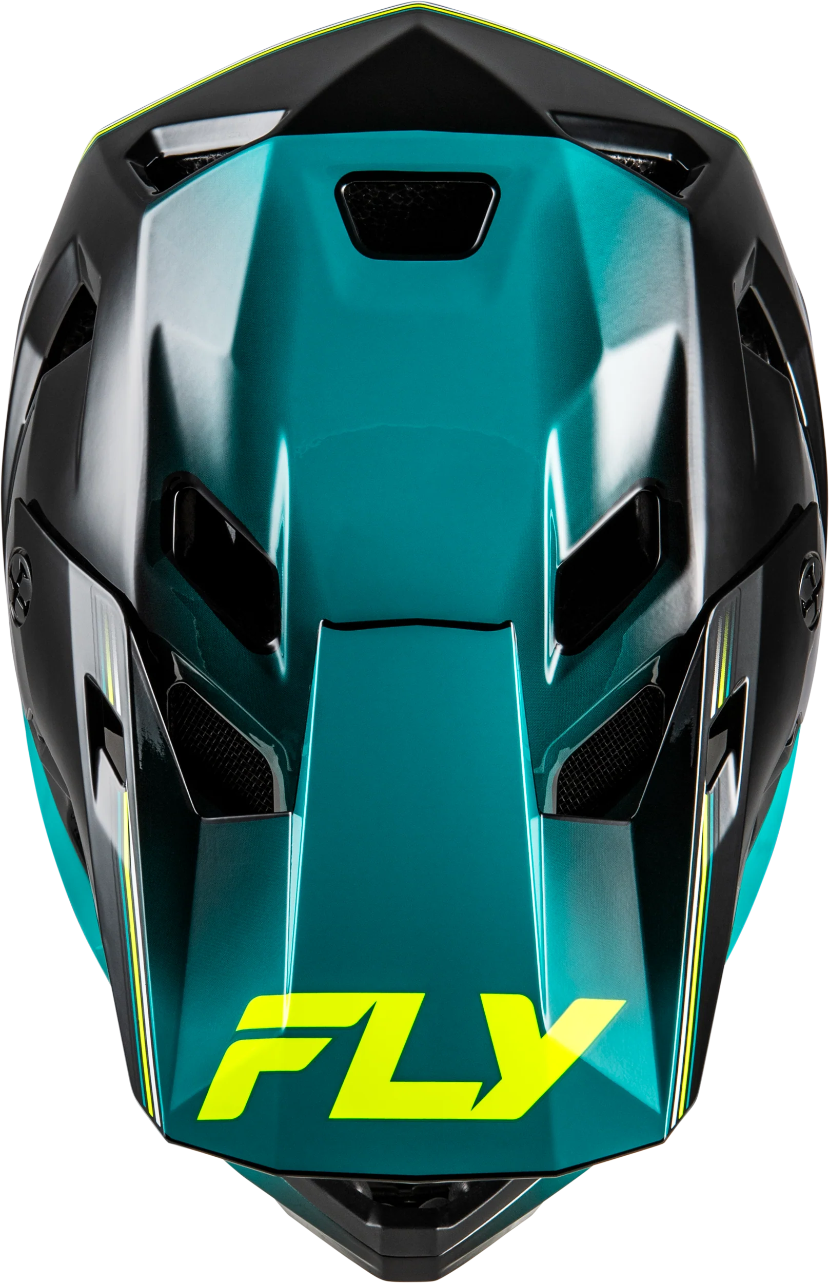 FLY Rayce Repeat Helmet - Black/Teal/Hi Vis - eMoto / BMX / Downhill Helmet - Image 3