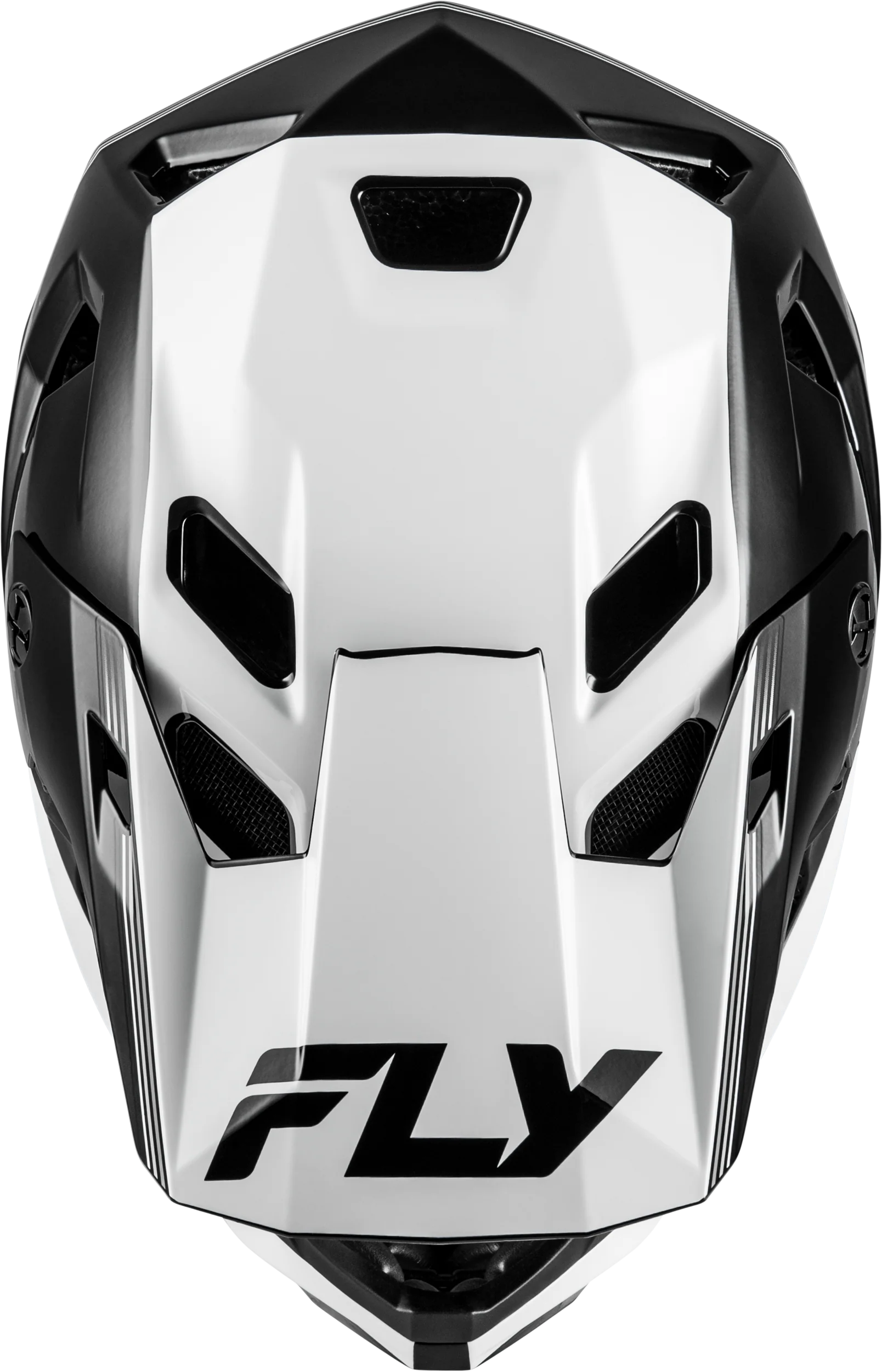 FLY Rayce Repeat Helmet - Black/White - eMoto / BMX / Downhill Helmet - Image 3