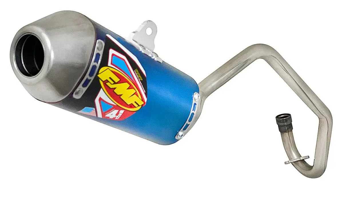 FMF Factory 4.1 Mini Titanium Anodized Muffler w/ Stainless Steel Header - Kawasaki KLX110 | Suziki DRZ110 | 2002-2025 - Image 2