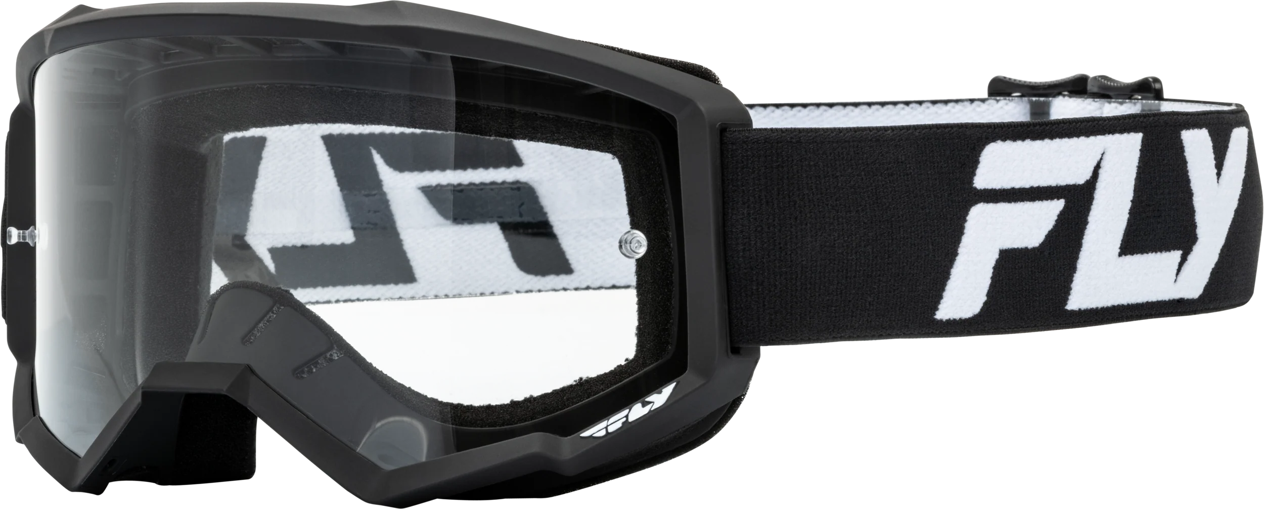 Focus Goggle Black/White W/ Clear Lens - Image 2
