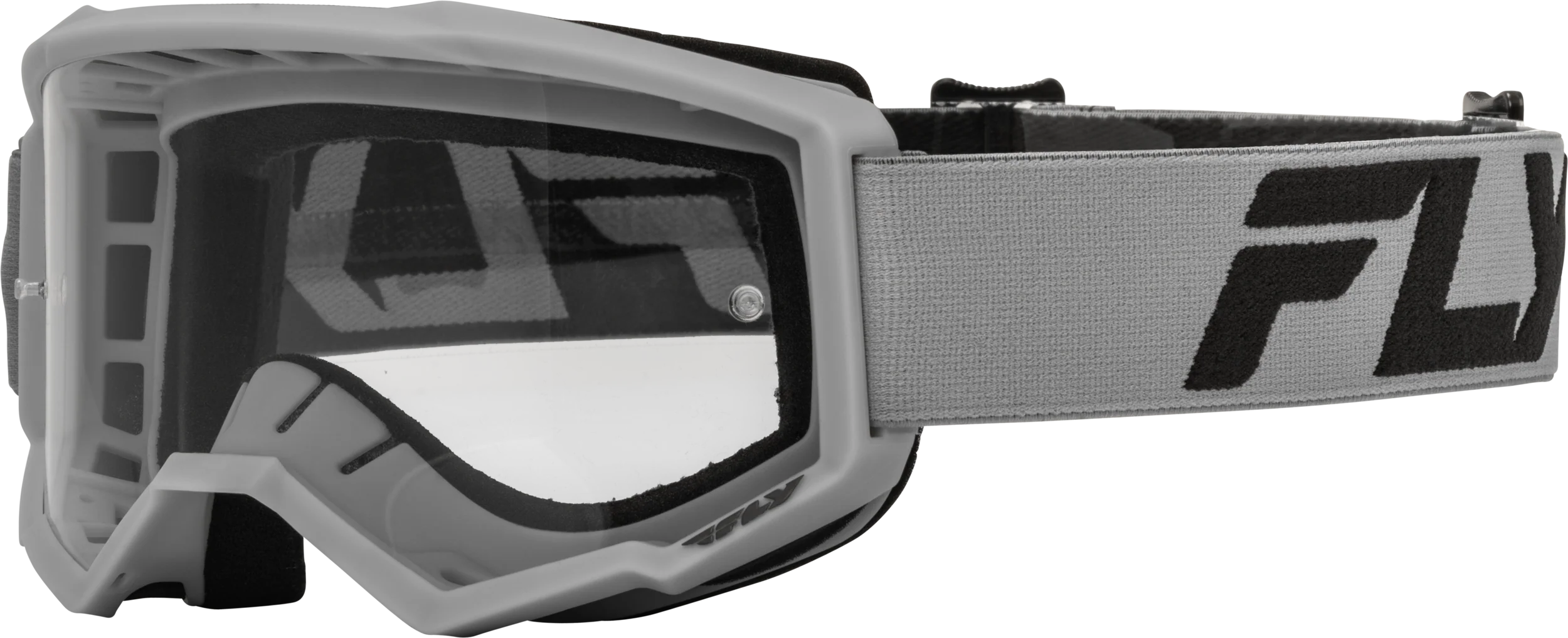 Focus Goggle Silver/Charcoal W/ Clear Lens - Image 2