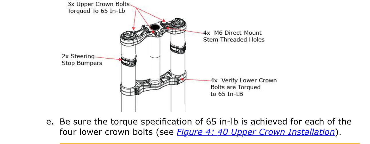 Fox 40 and Bomber 58 Fork Titanium Bolt Kits - Image 8