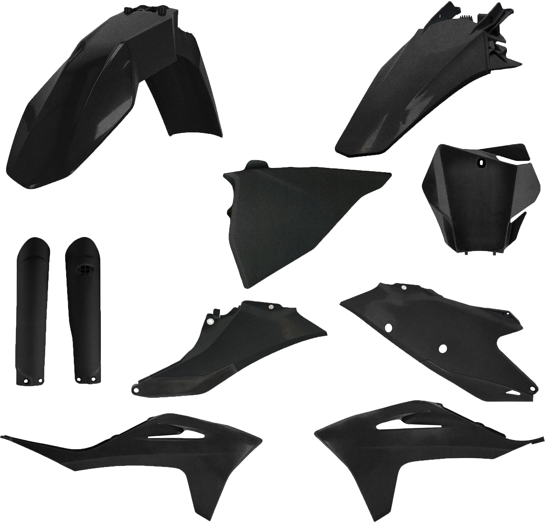Full Plastic Kit Gas Black Metallic