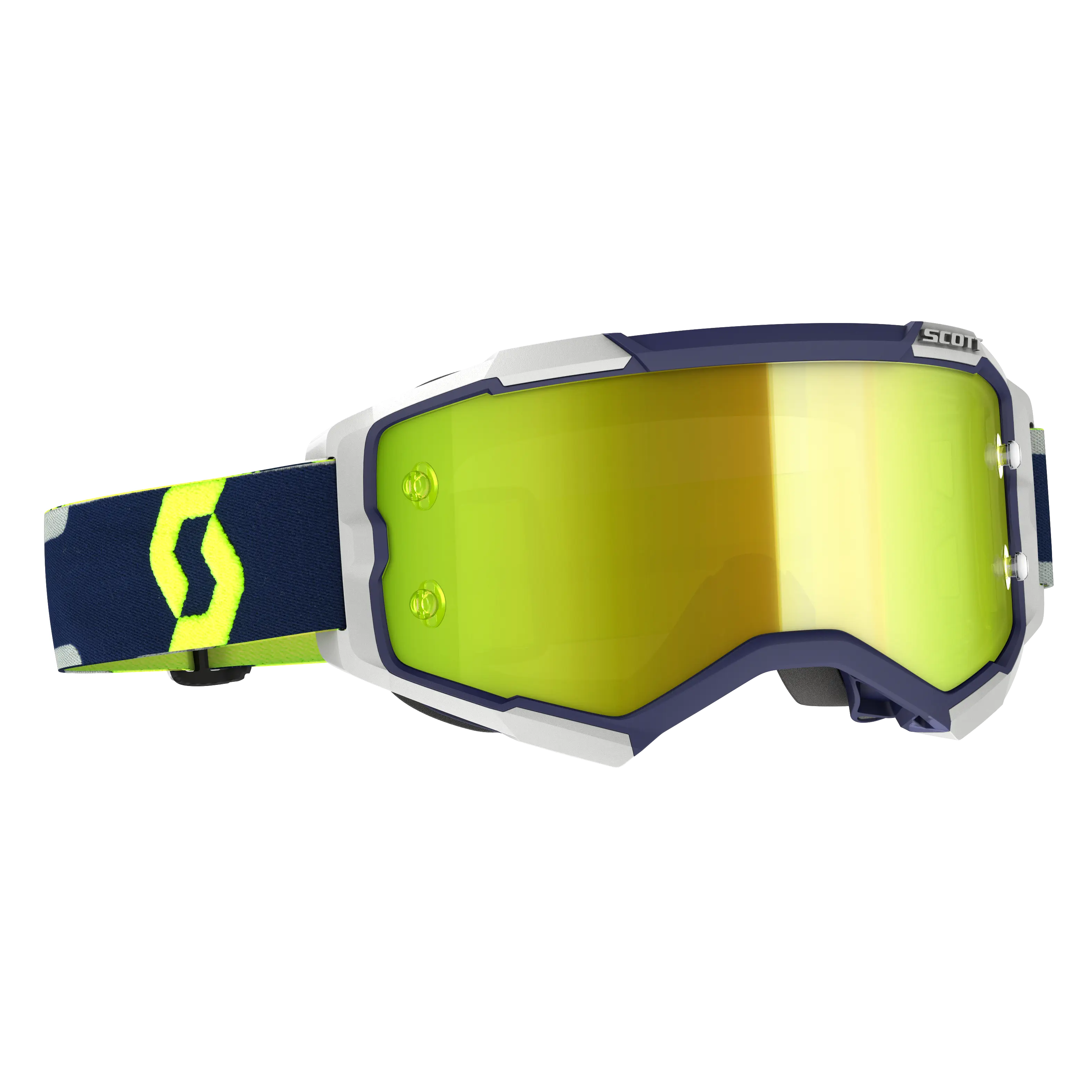 Fury Goggle Blue/Grey Yellow Chrome Works Lens - Image 3