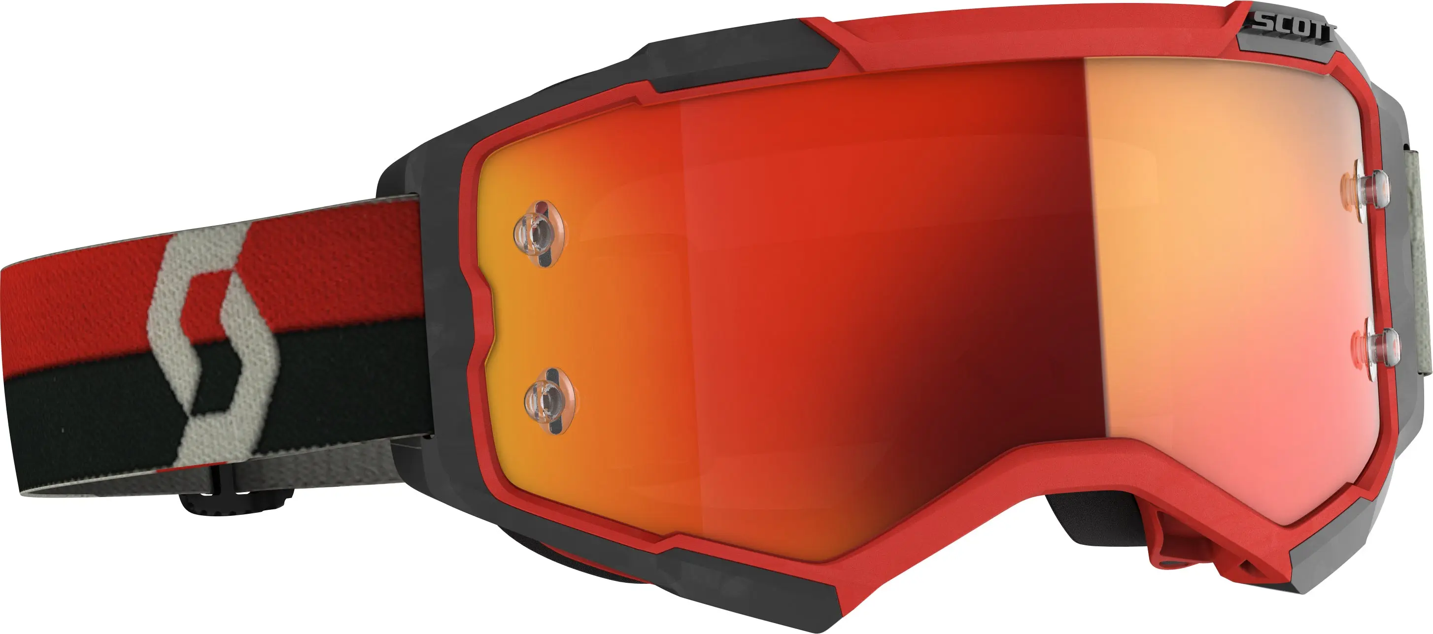 Fury Goggle Red/Black Orange Chrome Works