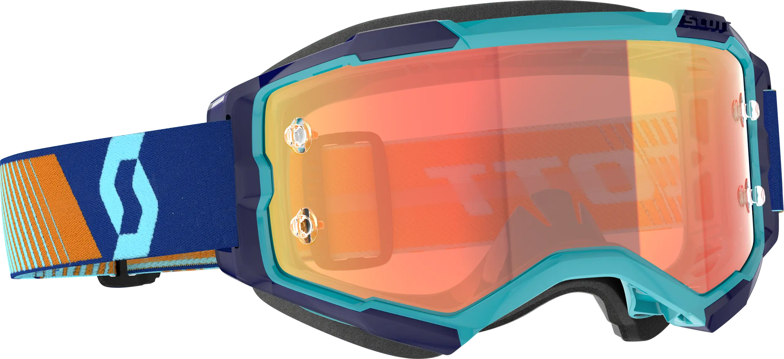 SCOTT Fury Goggles -  Royal Blue/Org Orange Chrome Works - Image 3