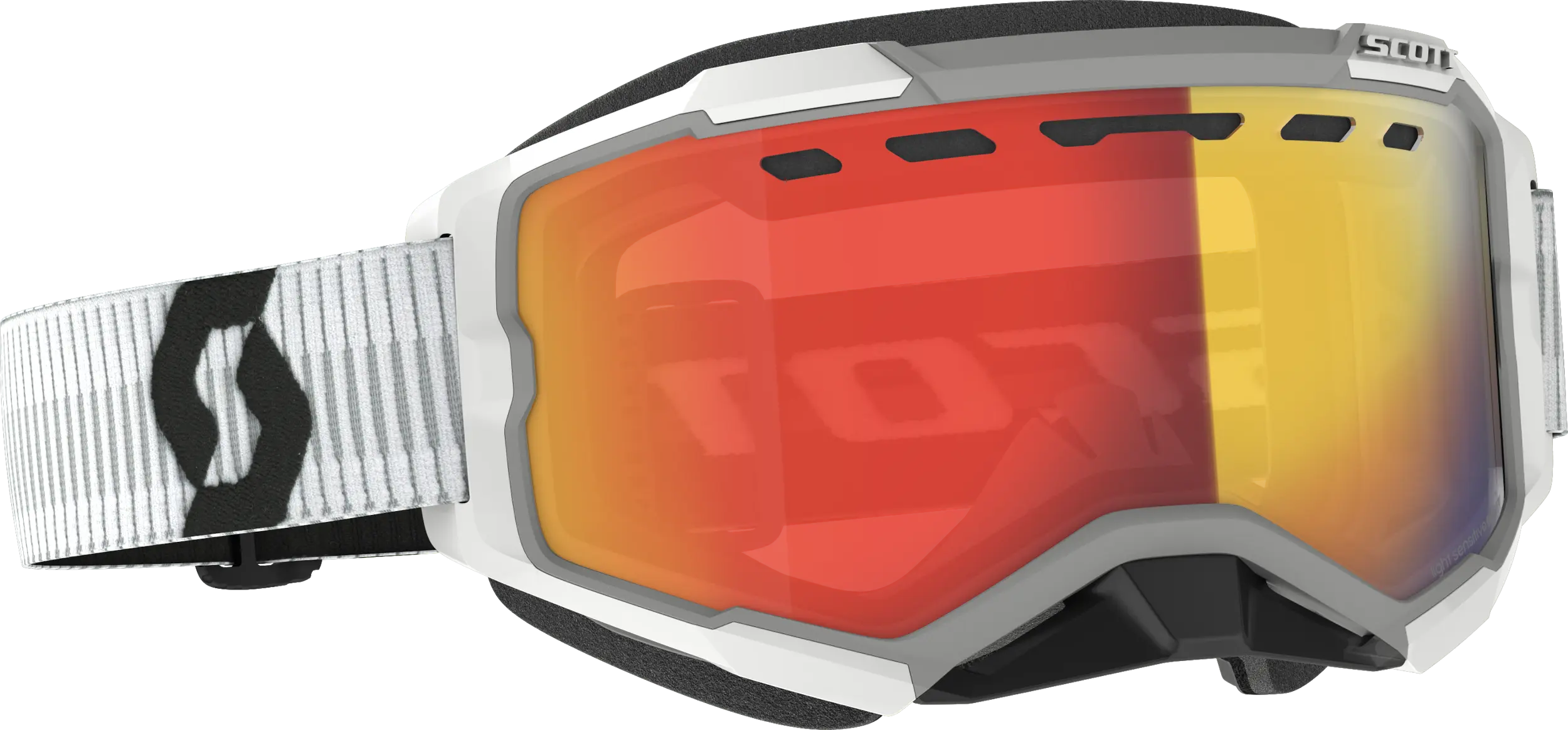 Fury Goggle Snow Cross Ls White W/Red Chrome - Image 3