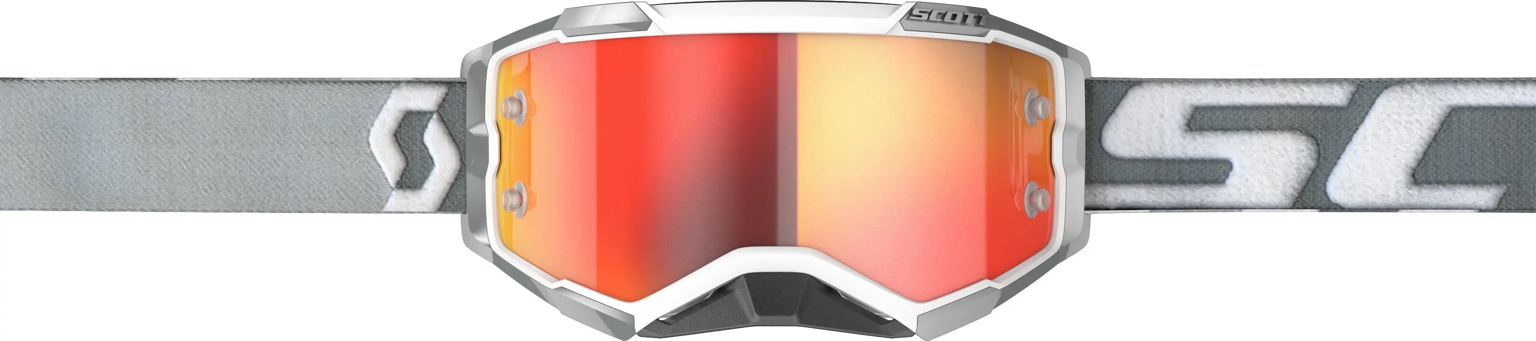 Fury Goggle White/Grey Orange Chrome Works - Image 2