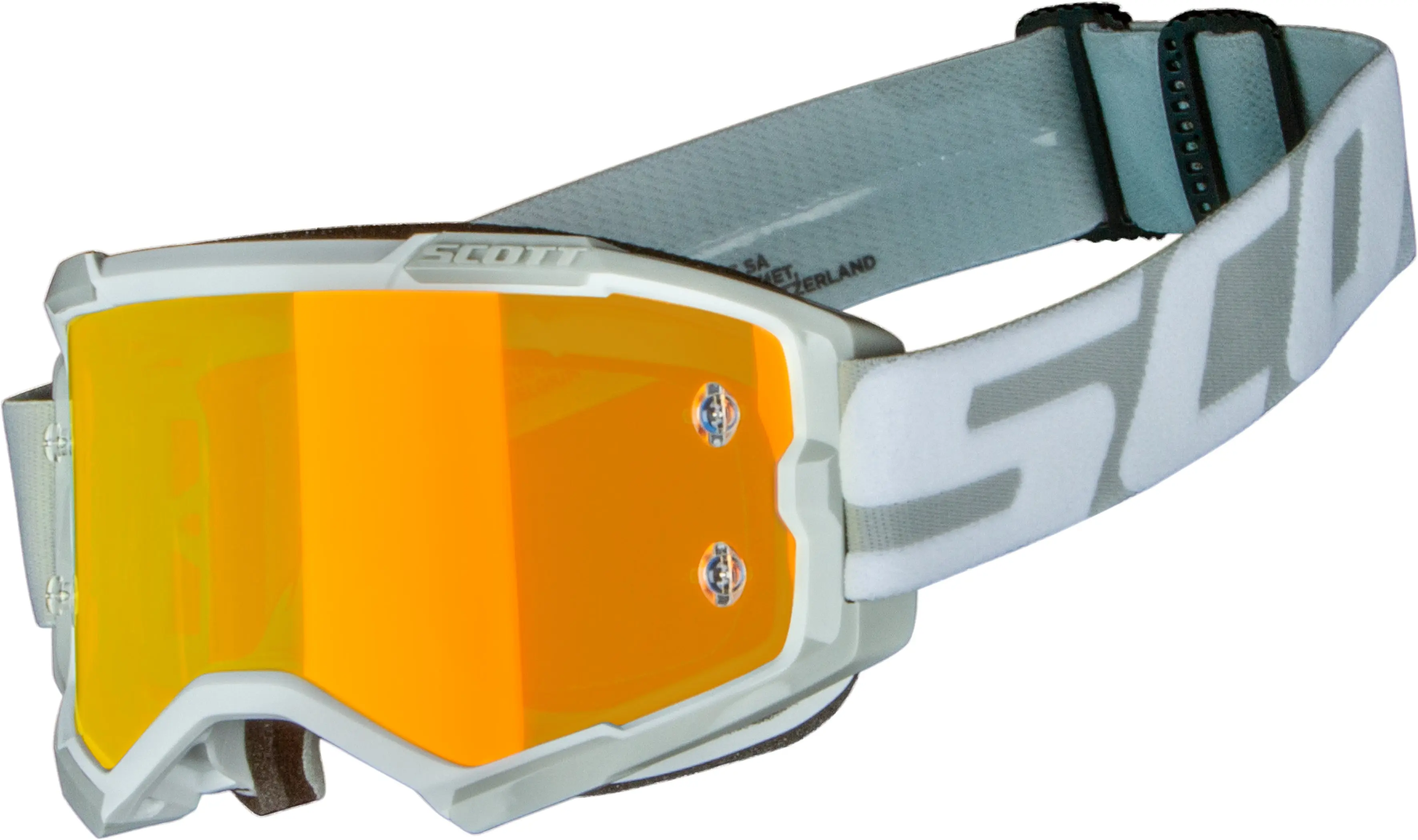 Fury Goggle White/Grey Orange Chrome Works - Image 4