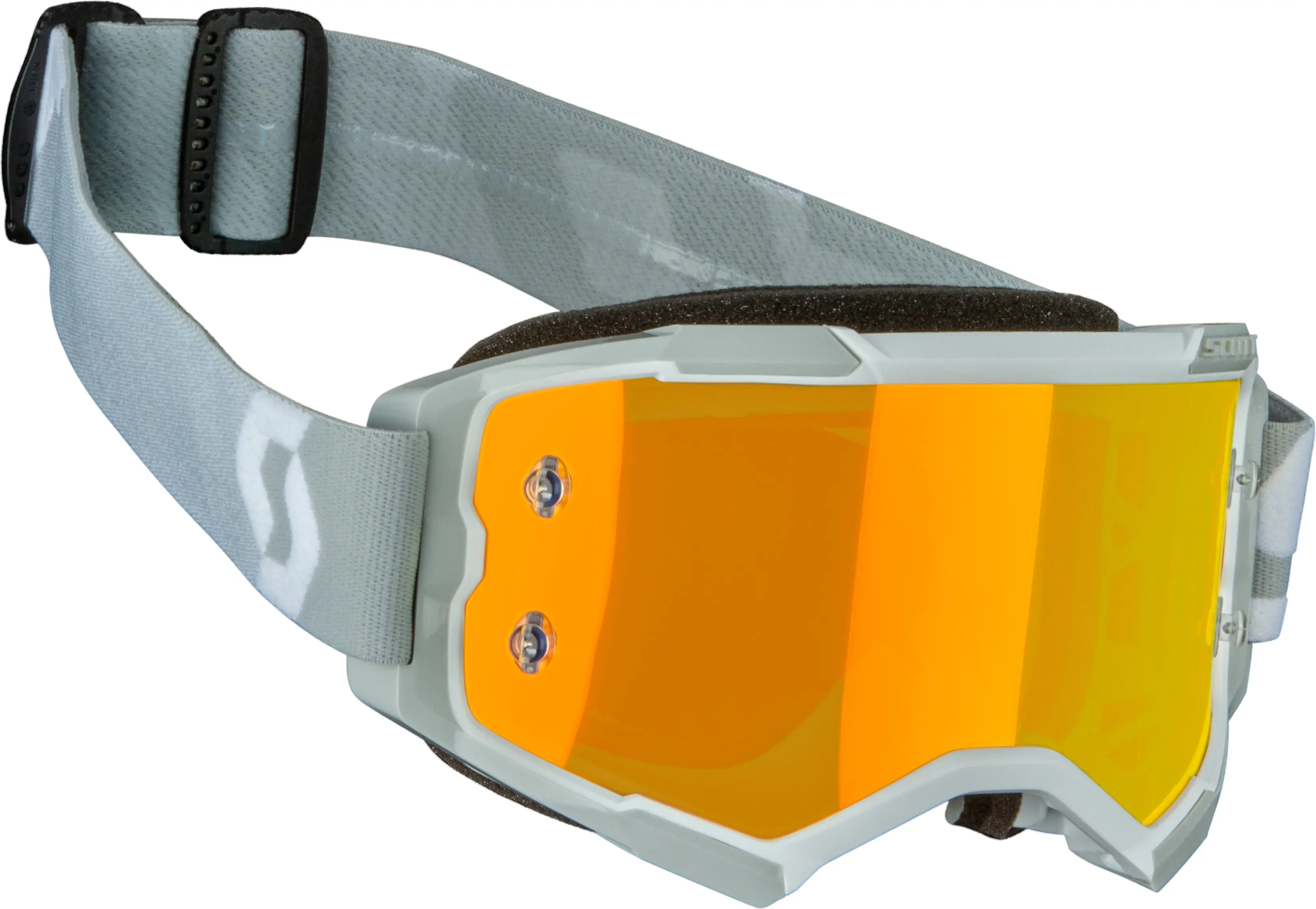 Fury Goggle White/Grey Orange Chrome Works - Image 5